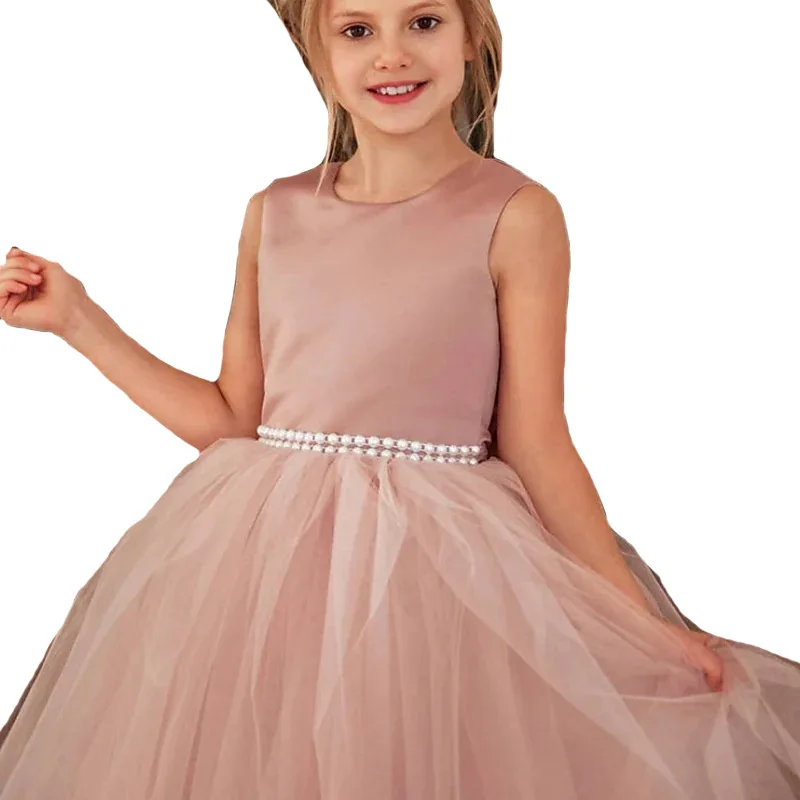 Formal Occasions Wear Girl's Gown Summer High-Grade Little Girl Catwalk Show Pettiskirt Wedding Flower Dress