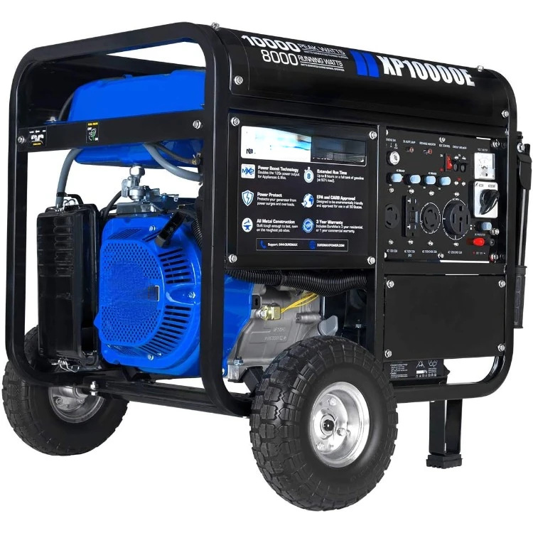 Gas Powered Portable Generator-10000 Watt Electric Start-Home Back Up & RV Ready, 50 State Approved, Blue/Black