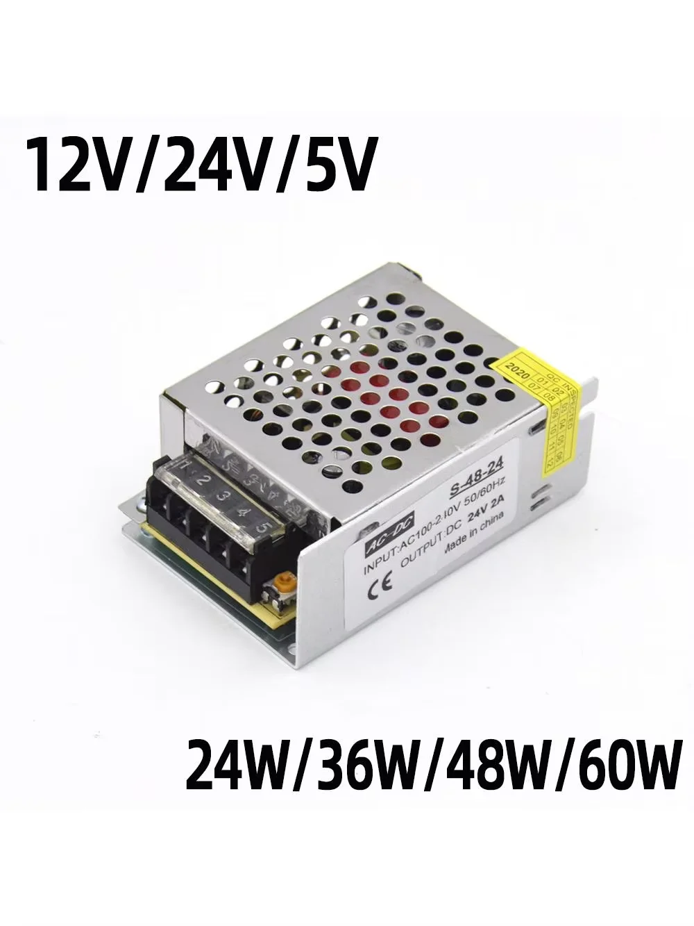 Verlichting Transformers 110V 220V naar DC 5V 12V 24V 24W 36W 48W 60W Voor CCTV LED Strip Voeding Adapter - afbeelding 2