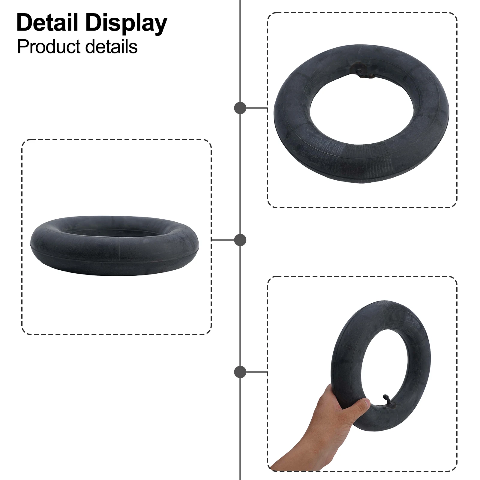 For Trolleys For Electric Scooters For Engineering Vehicles Cars Inner Tube Black Rubber Thickening 1 Pcs High Quality