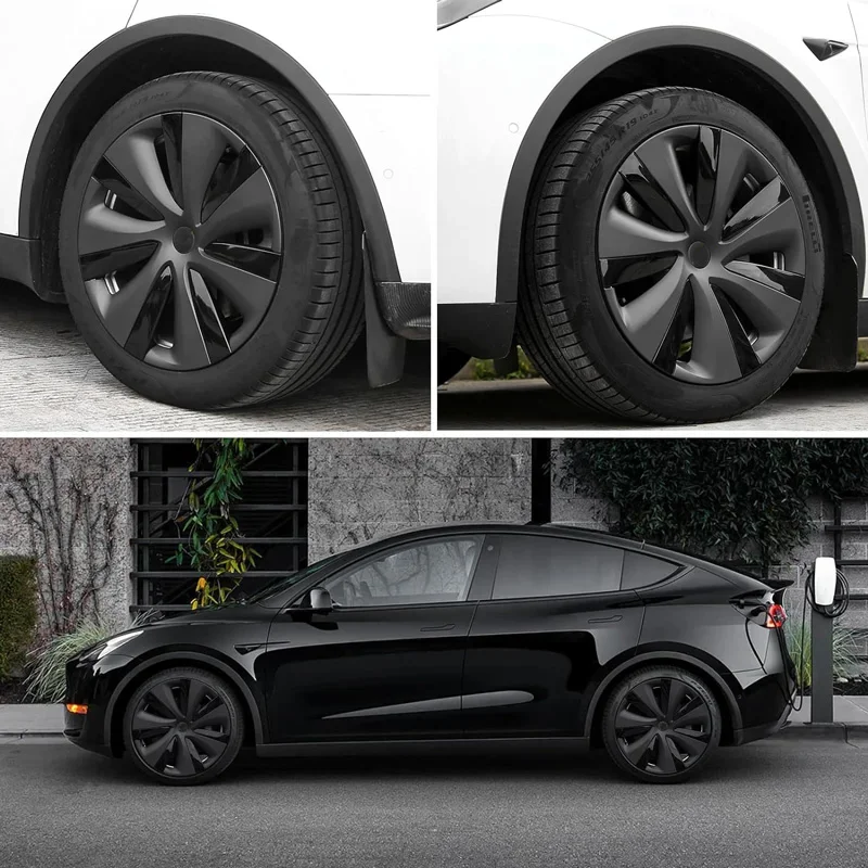 4PCS HubCap Performance Replacement Wheel Cap Automobile Hubcap Full Rim Cover 19 Inch Accessories for Tesla Model Y 2019-2024