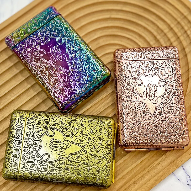

Portable Luxurious Vintage Classic Engraved Shelby Style Three-open Cigarette Box Smoking Tools Cigarette Accessories 917