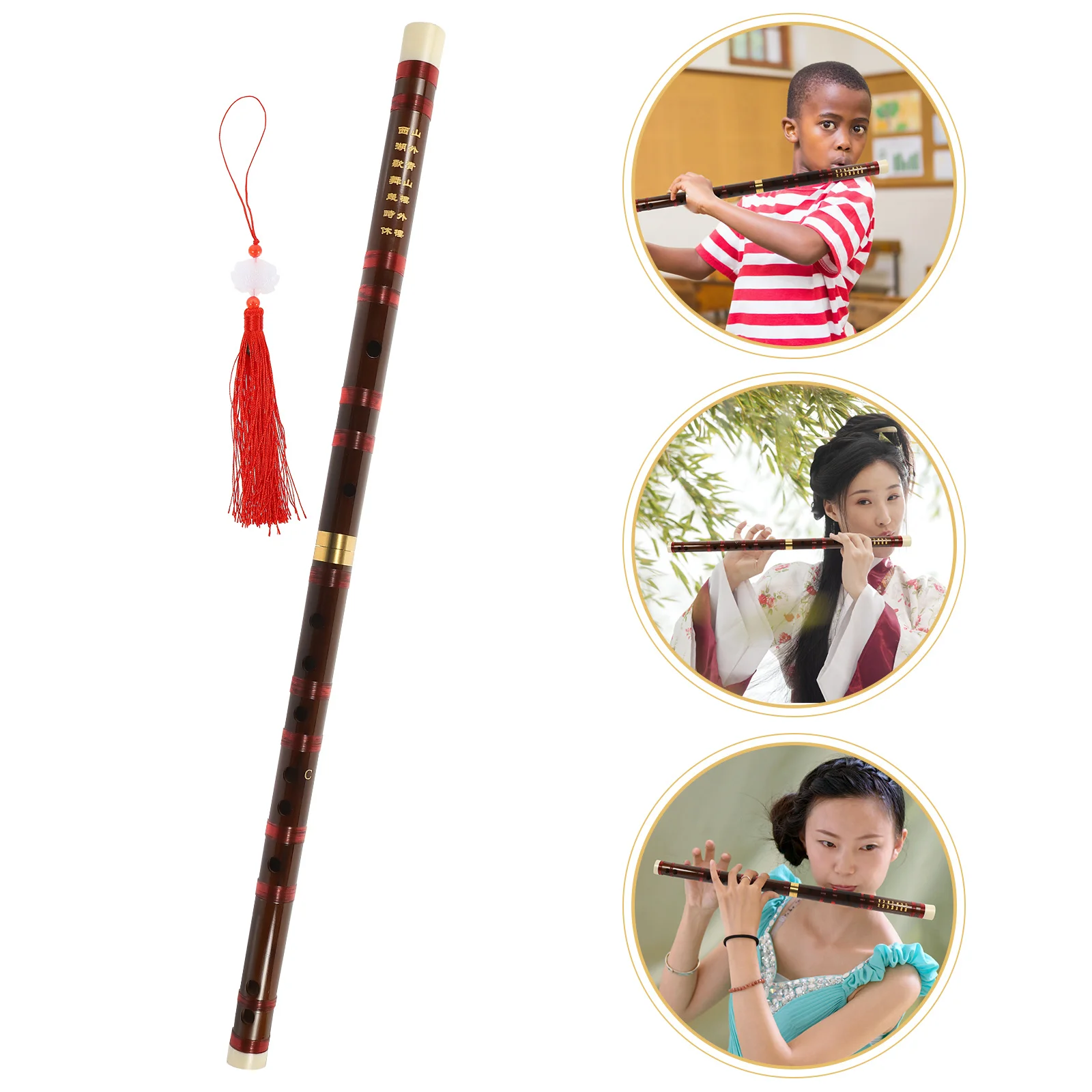 

1Set Professional Chinese Dizi Bamboo Flute Lightweight Portable Beginner Students Traditional Wind Music Instrument