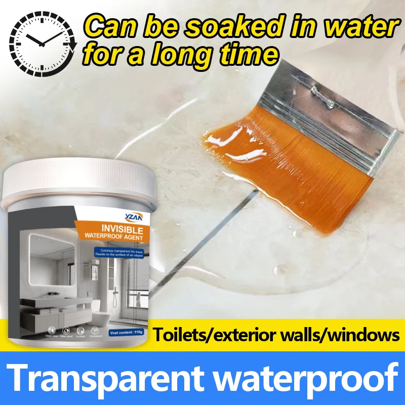 Transparent Waterproof Coating Adhesive, No-Leak Invisible Glue, Super Sealant, Toilet Repair Tool, 50-450g Material Set, Gap Sealant for Home Decoration