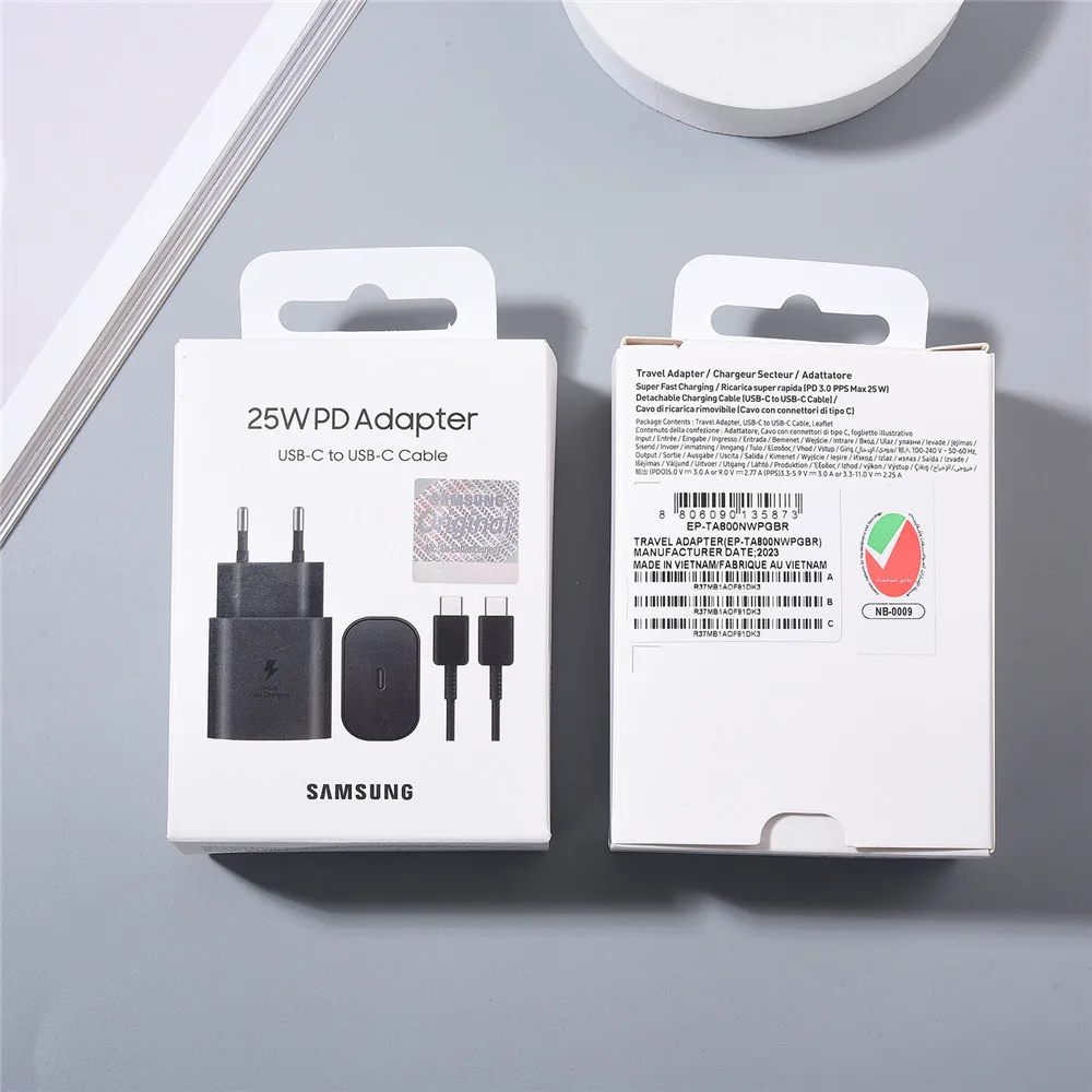 EP-TA800 Samsung EU 25W Super Fast Charger Usb Type C Cargador Adapter For Galaxy A16 A15 A36 A25 M34 Adapter Z Flip Fold 6 5 4 - náhled 5
