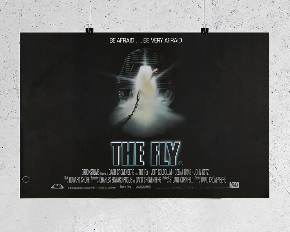 L224 فيلم الطيران 1986 جيف جولدبلوم ديفيد كروننبرغ نسيج الحرير المشارك ديكور فني لوحة داخلية هدية