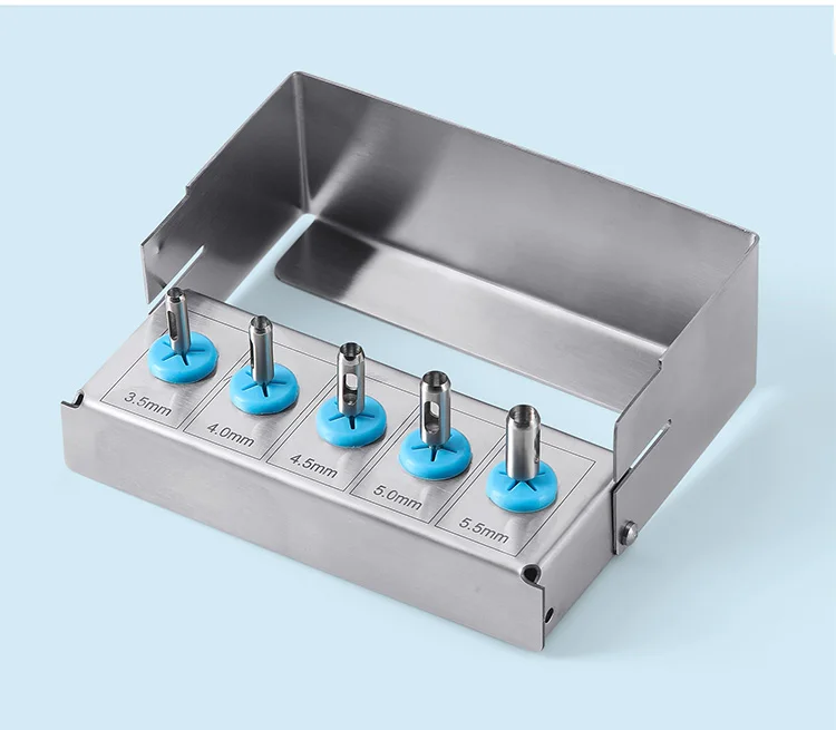 5-teiliges AZDENT Zahnimplantat-Gewebeschneider-Set, Gingivaler Ring-Schneider, Resektionsbohrer-Set aus Edelstahl, Zahnärztliches Chirurgie-Instrument – Detail 8
