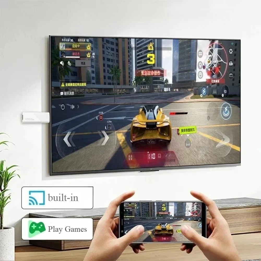 2025 جديد H96 MAX Android TV Stick Allwinner H313 مع 2.4G Wifi 5G Wifi6 ثنائي العلامة التجارية 2GB 8GB HD 4K 3D HDR goole صوت عن بعد