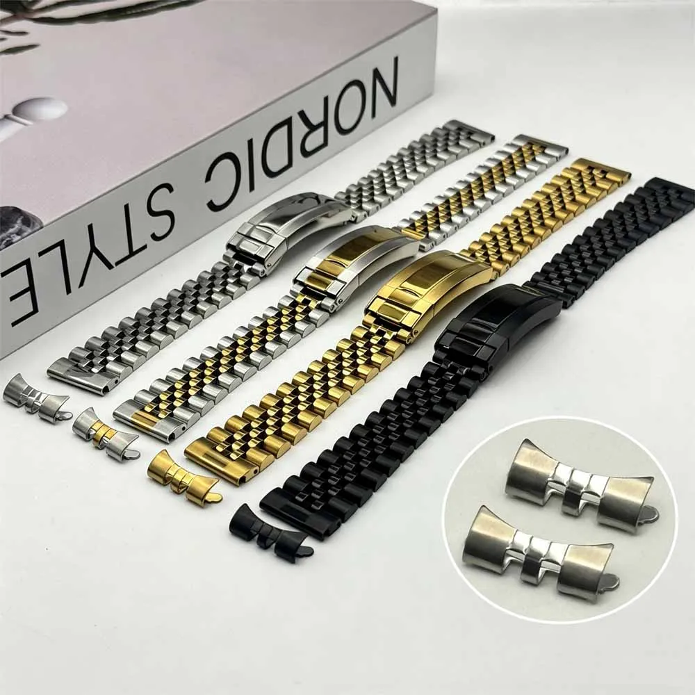 Jubilee Watchband For Sub GMT Yacht Daytona Log Watch Strap 20mm 22mm Men's Luxury watch chain Mod Parts Replacement Accessories