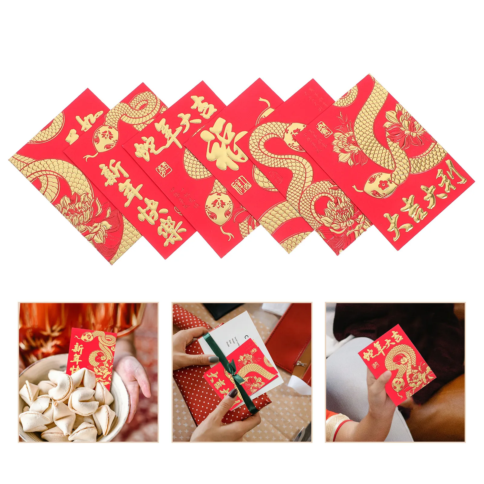 

36Pcs Snake Year Red Packets Chinese Style Traditional Red Envelopes for Lunar New Year Spring Festival Money Pouch Good Luck