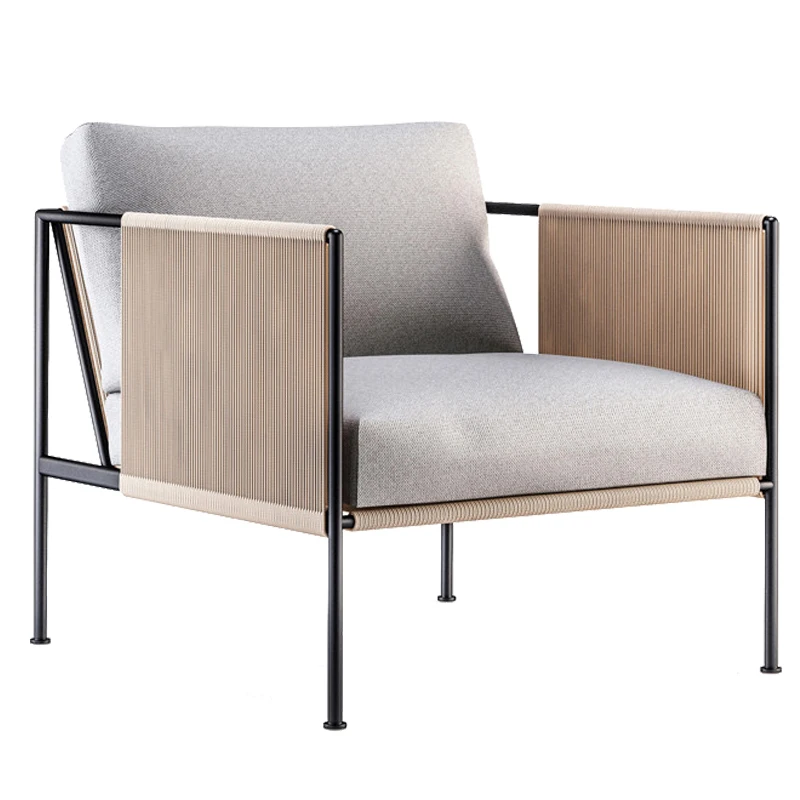 

Outdoor New Chinese Rattan Sofa Leisure Creative Balcony Model Room Terrace Department Indoor Homestay Furniture Rattan Chair