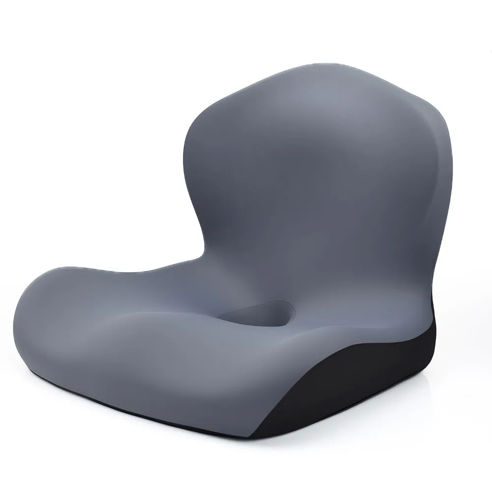 كرسي كسول من إسفنج الذاكرة للاستخدام في المكتب والنوم مع وسادة دعم خلفية مدمجة ومقعد مريح للطلاب والكبار