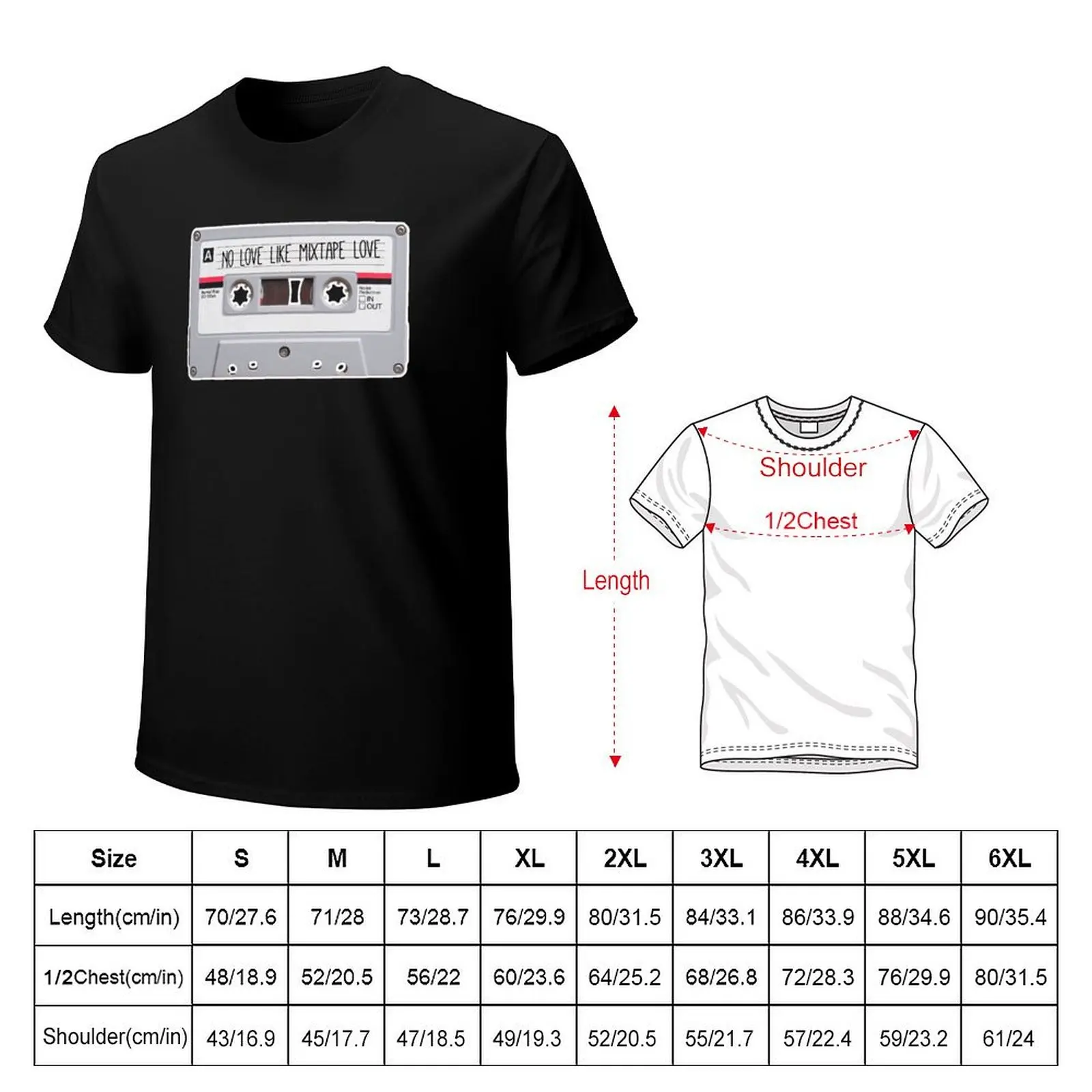 Mixtape Love 80s 90s young romance T-Shirt man t shirts high quality luxury brand T-Shirt