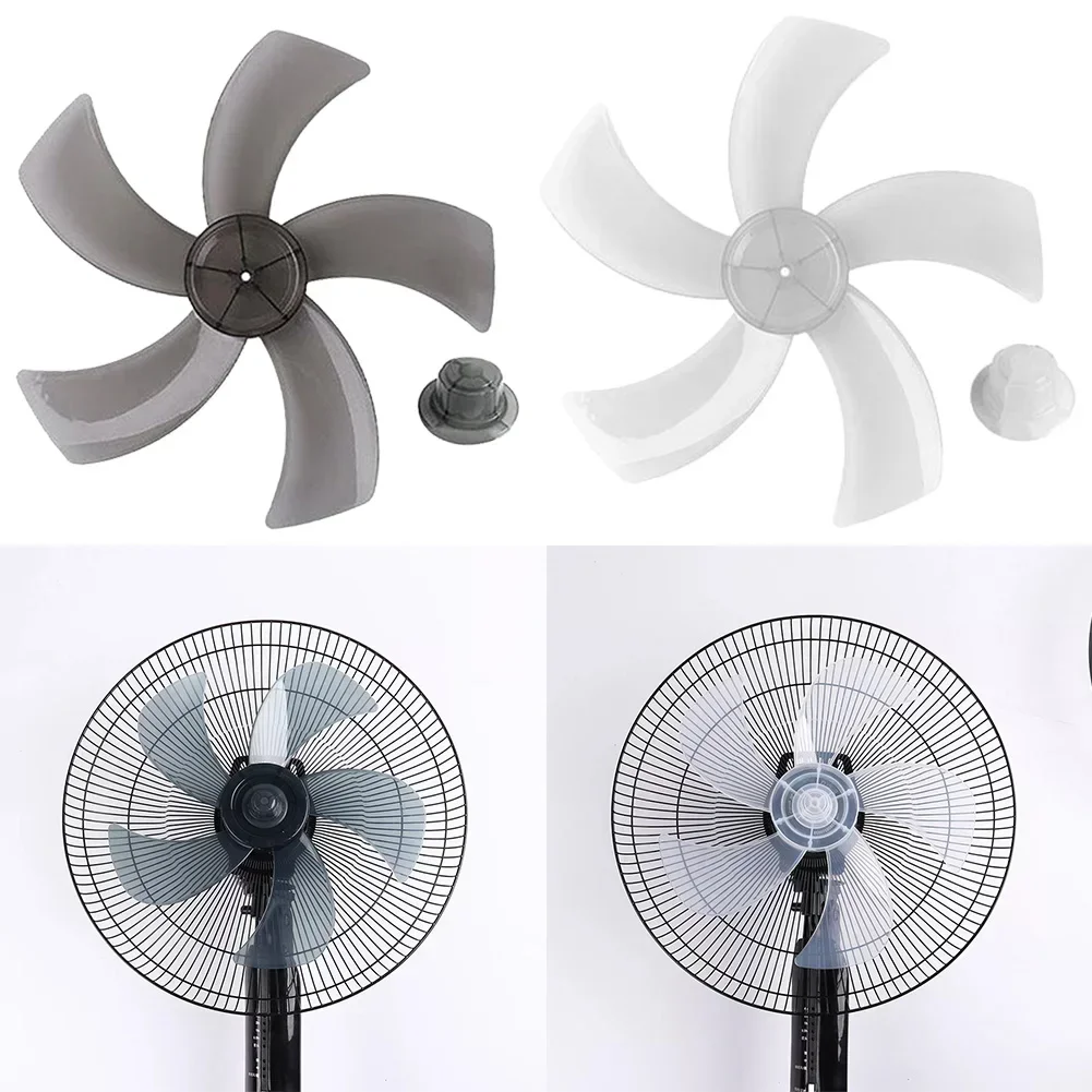 

Desk Fan Blade 5 Leaves Fan Blade AS Plastic Easy To Install Efficient Airflow High Temperature Resistant Lightweight