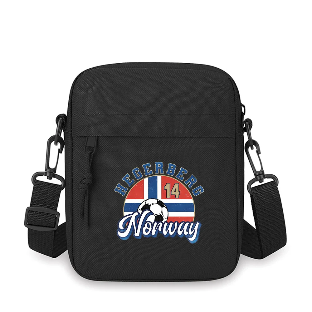 

Soccer ball Norway flag number Men Crossbody Bag Single Shoulder Women Cartoon Anime Film Printing Design Unisex