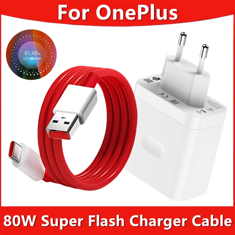 80W SuperVooc Fast Charger Type C Cable For OnePlus 8T 9 10 11 12 13 Nord CE 2 3 Lite OPPO Realme Ultra Flash Charging USB Cable