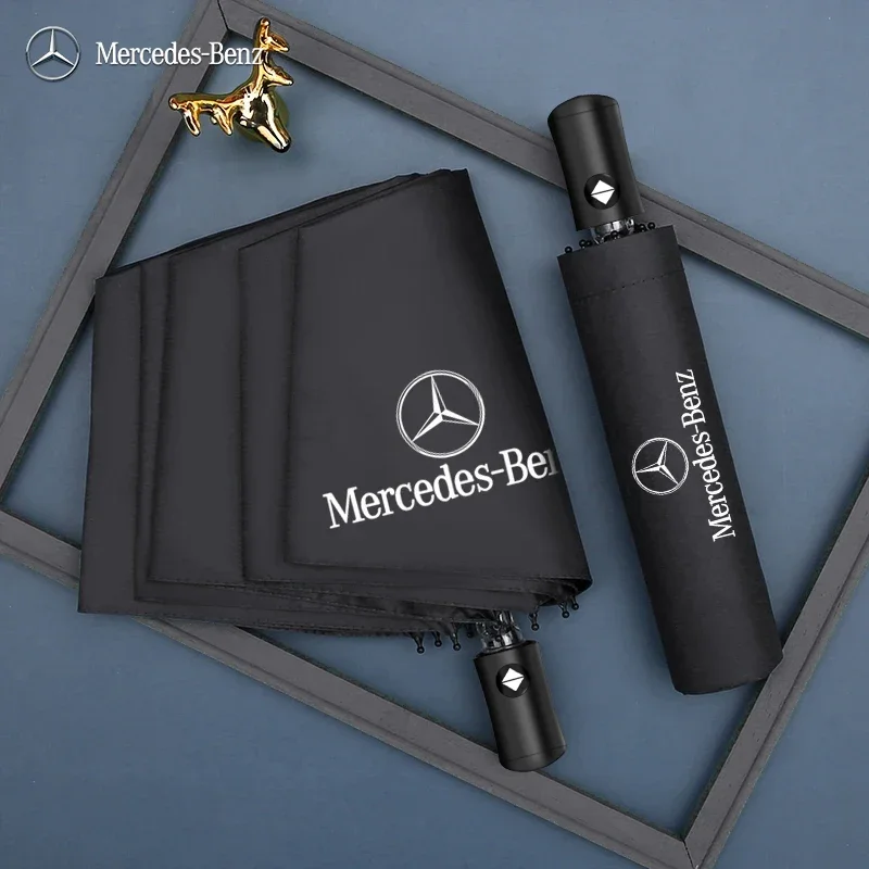 Car Model LOGO Umbrella Auto Anti-UV Styling Auto Accessories for Mercedes Benz B/C/E/S Class A Class C200L GLC GLK New CLA GLA