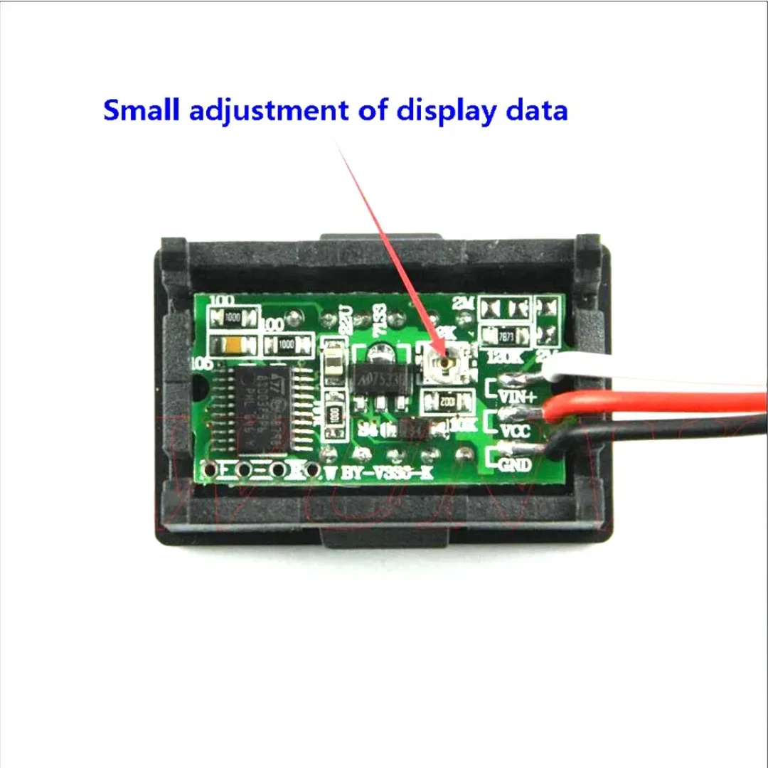 Imagem -06 - Led Digital Voltage Display Volt Meter Monitor de Bateria para Carro dc 1000v 500v 300v 200v 100v 30v 5v 12v 036