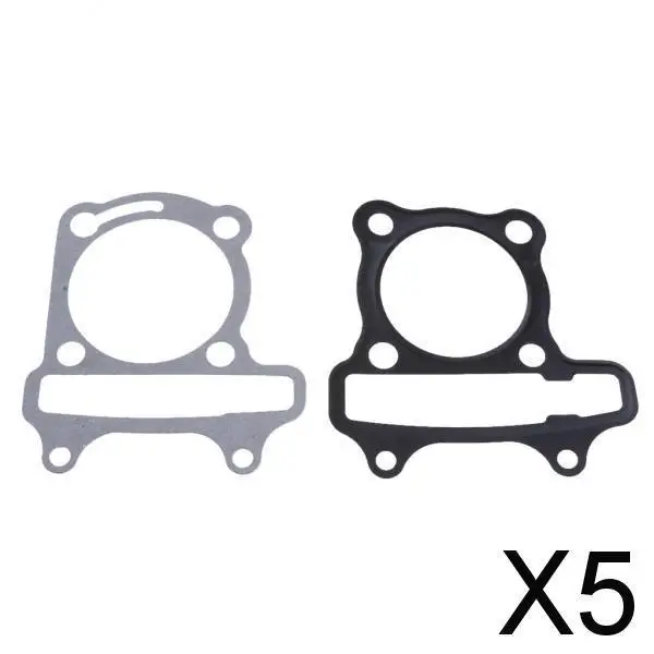 5X GY6 125cc Cylinder Head & Base Gasket Set for 52.4mm Big Bore Cylinder