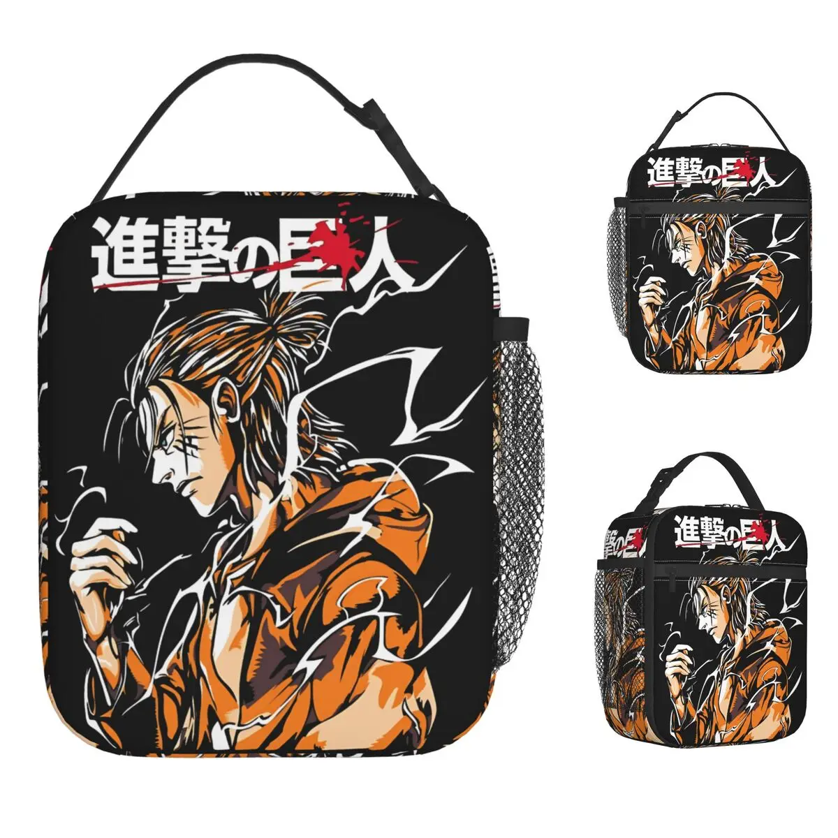 

Anime Attacking On Titans Lunch Bag Aesthetic Lunch Box Office Portable Tote Food Bags For Adult Oxford Print Cooler Bag