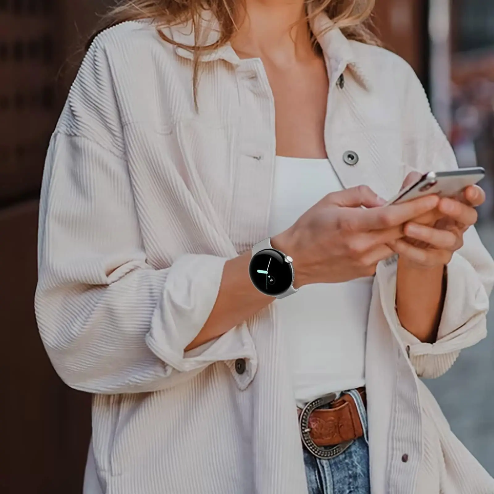 الرياضة سيليكون حزام لساعة جوجل بيكسل 3 الفرقة 41 45 مللي متر Smartwatch اكسسوارات معصمه سوار كوريا بكسل ساعة 3 41 مللي متر #5