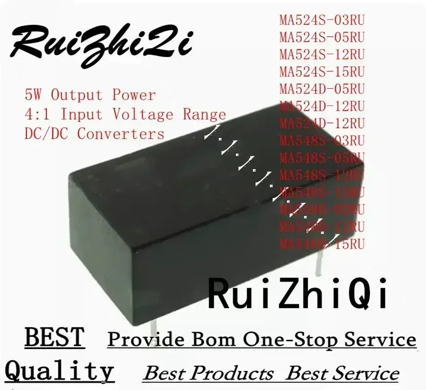 

10PCS/LOT MA524S-03RU MA524S-05RU MA524S-12RU MA524S-15RU MA524D-03RU MA524D-05RU MA524D-12RU MA524D-15RU 5W 4:1 DC/DC POWER