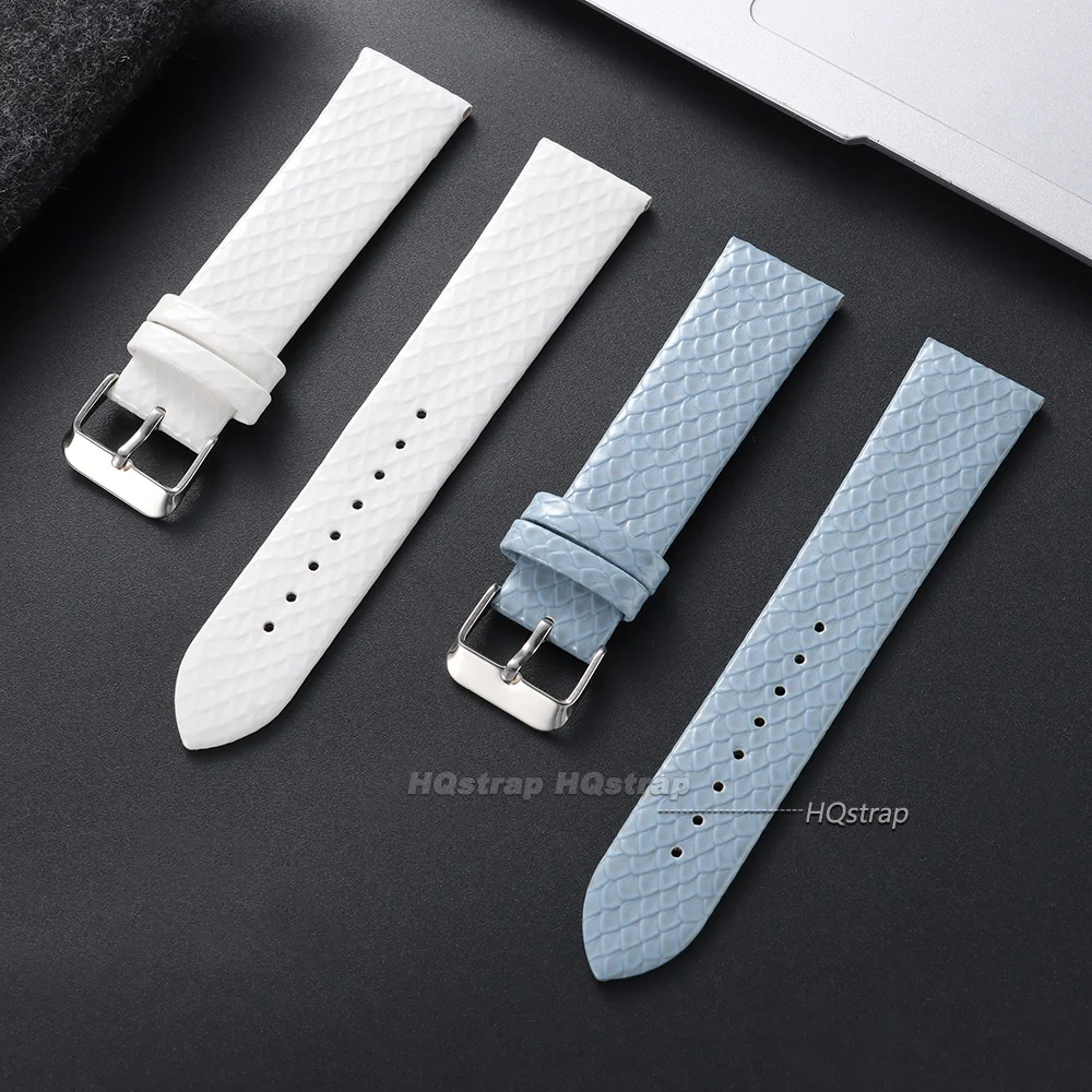 Snake Pattern Leather Watch Strap 10mm 12mm 14mm 16mm 18mm 20mm Universal Bracelet for Seiko for Rolex Cowhide Band Accessories