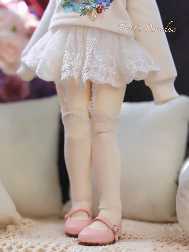 BJD skirt Cute dress accessories daily gauze skirt fluffy white lace short skirt for 1/4 BJD MSD MDD Doll accessories