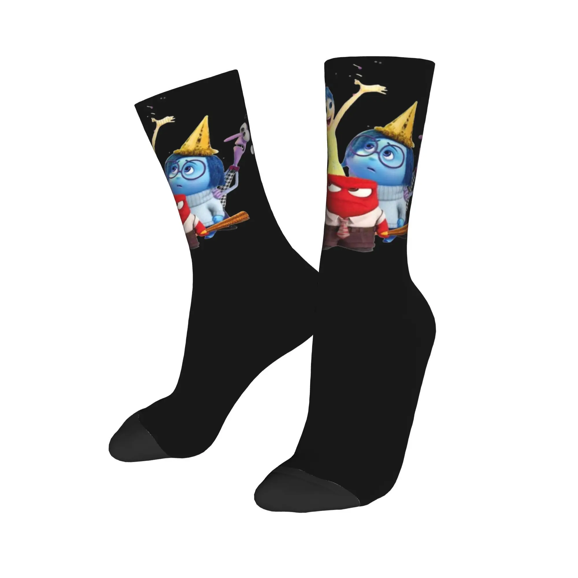 Inside Out 2 Cartoon Emotion Socks Accessories For Men Women 2024 Movie Crew Socks Cozy Stockings