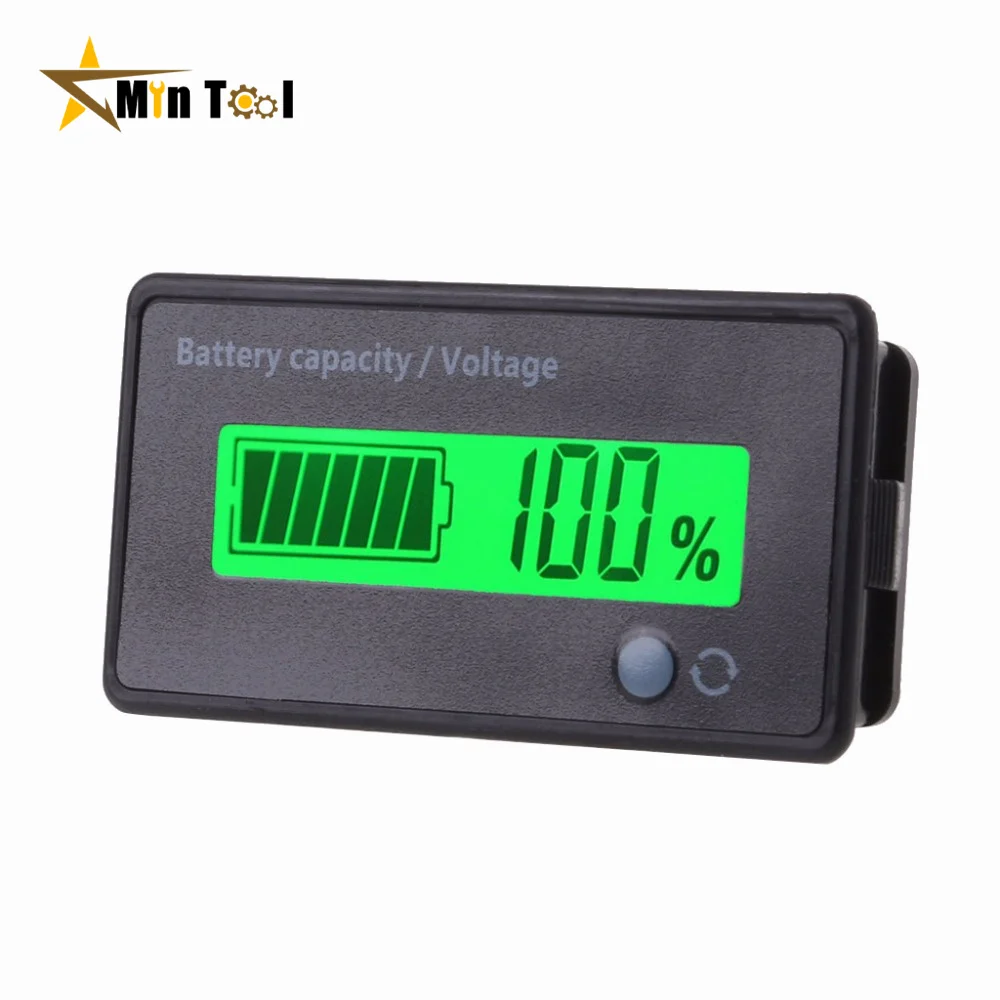 7-100V 6-73V 12V 24V 48V Lead Acid Lithium Battery Capacity Indicator Car Motorcycle Digital Voltmeter Voltage Battery Tester