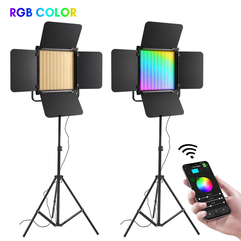 TOLIFO GKS100RGB RGB LED panneau de photographie vidéo lampe de remplissage 2700-10000K tournage lumière vidéo pour Studio Photo en direct