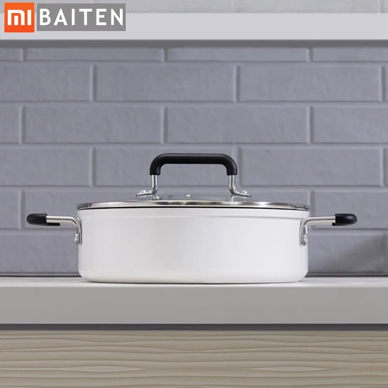 Xiaomi Zhiwu Soup Pot Food-grade Non-stick Coating Induction Cooker Cooking Pan with Stainless Steel Steamer