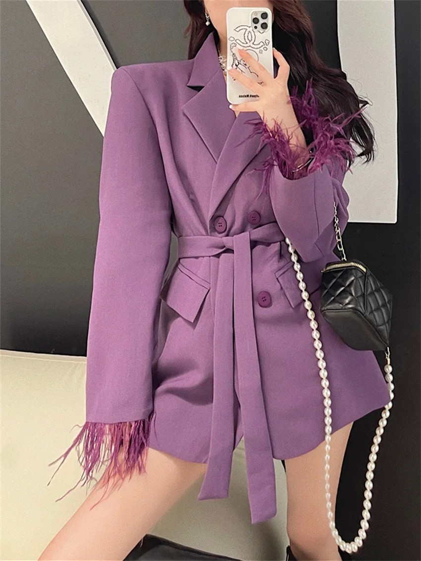 

Alien Kitty Autumn Blazers Women Chic Oversize Slim Elegant Office Wear Lady High Street Fashion Solid Minimalist New Coats