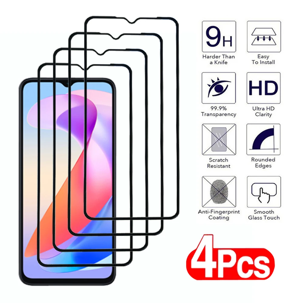 4Pcs Protector For Honor 50 70 90 Lite X6 X7 X8 X9 4G 5G Tempered Glass Honor X6a X7a X8a X8b 50 SE 80 GT Screen Protection Film