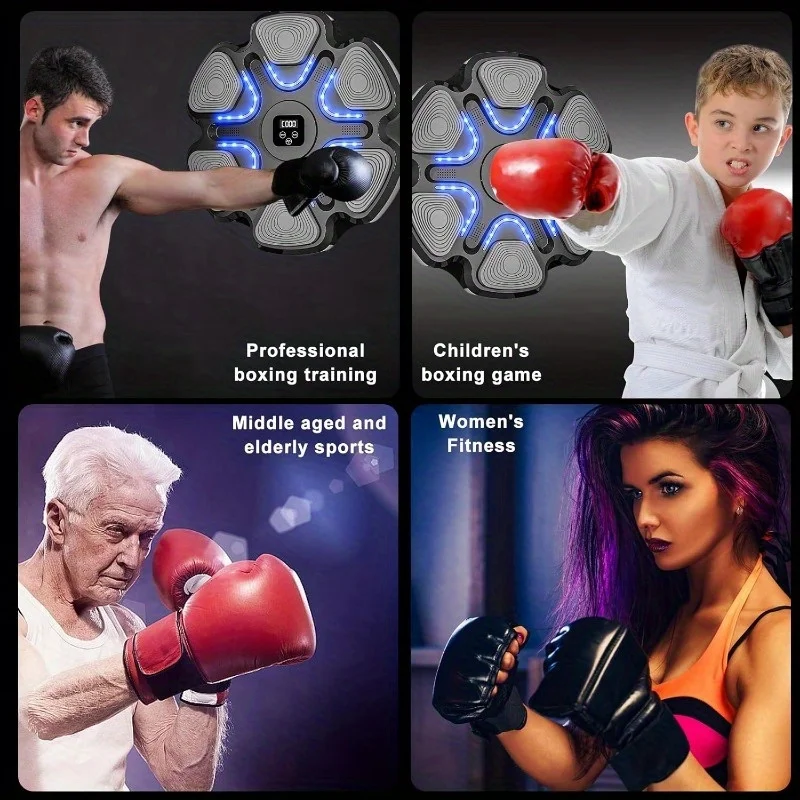 New Smart Music Boxing Machine Adult/Children Sports Fitness Boxing Trainer Home Exercise Response Training Boxing Wall Target