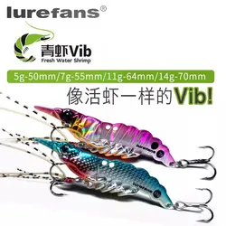 5pcs New Lurefans Qingxia Metal Sinking VIB Like a Live Shrimp Fishing Lure 5g/7g/11g/14g Artificial Wobbler Bass Fake Bait Suit