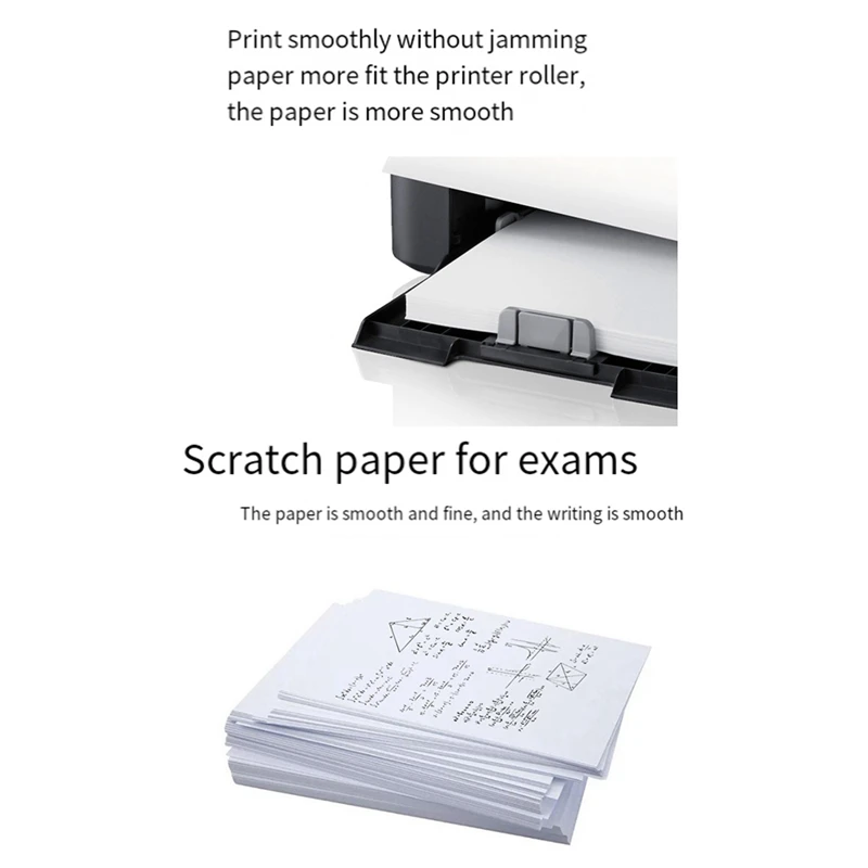 Papel de impressora multiuso, papel de impressora 8,27X11,69 polegadas branco, papel branco, material de escritório (500 folhas)