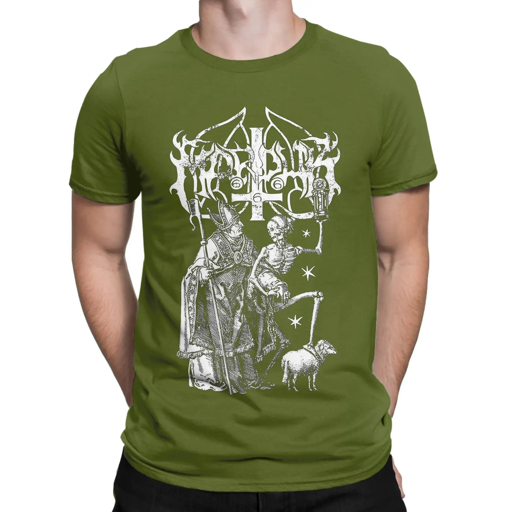 Marduk T-Shirts for Men Novelty Pure Cotton Tees Crew Neck Short