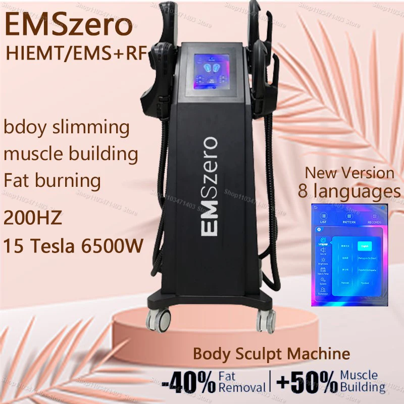 15 Tesla 6500W EMSzero Neo Hi-Emt EMS Portable Muscle Slimming And Weight Loss Engraving Body Sculpting Machine Salon