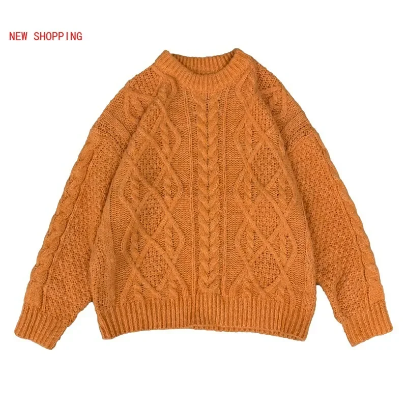 Men Sweaters 2024 Autumn Winter Warm Fashion Mens Pullovers Fit Knitted Casual Loose Korean Trendy Streetwear Male Solid Sweater