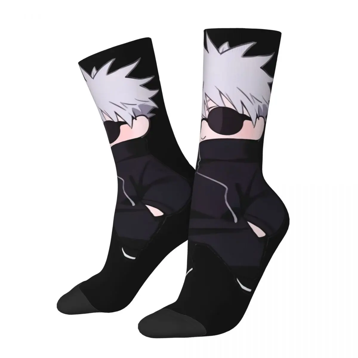 Japanese Manga Gojo Satoru 3D printing cosy Unisex Socks,Jujutsu Kaisen Anime Running Gojo Interesting Four Seasons Socks