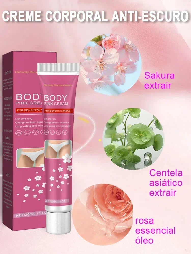 Creme de clareamento da pele para partes íntimas, Soro de clareamento das axilas, Clarear a bunda, Joelho iluminar, Coxa interna, Braço, Corpo, Remover melanina escura