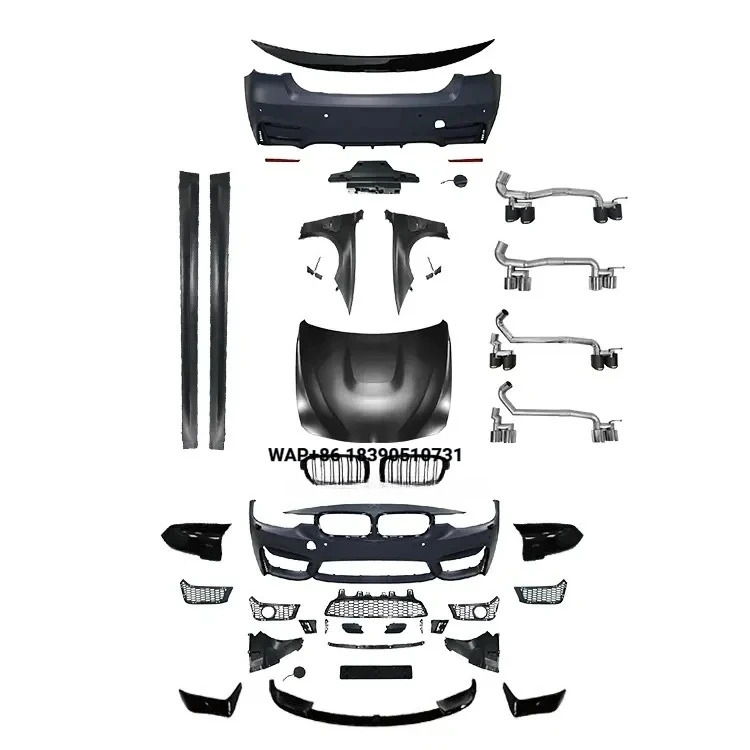 

F30 to F80 Bodykit for F30 M3 Body Kit 2013-2018 Side Skirts Exhaust Pipe and Hood Fender Spoiler Grille F30 M3 Bodykit