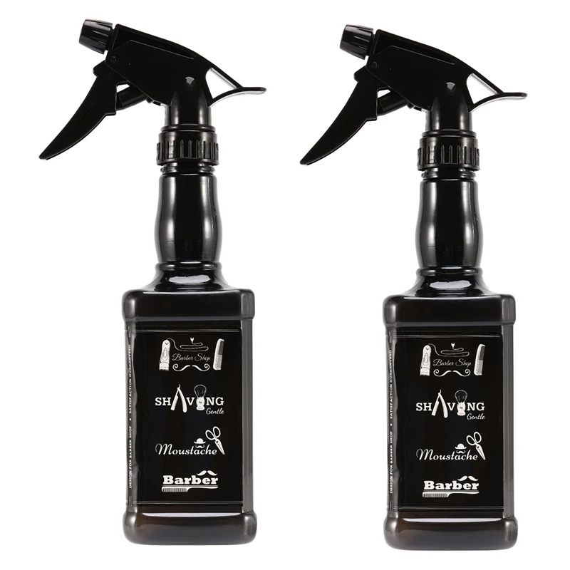 

2X 650Ml Hairdressing Spray Bottle Salon Barber Hair Tools Hair Cutting Water Sprayer Black