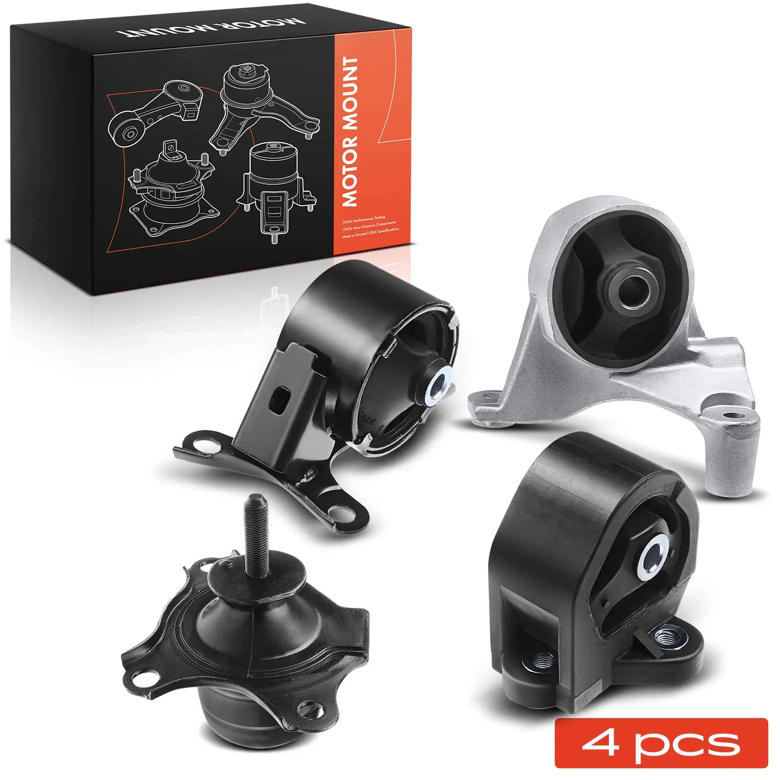 Frankberg 3x motoronderdelen + 1x transmissieonderdelen voor- en achteronderdelen voor Honda Civic 7 VII Coupé EM2 1.7L 2001-2005 EM8975 50840S7C000