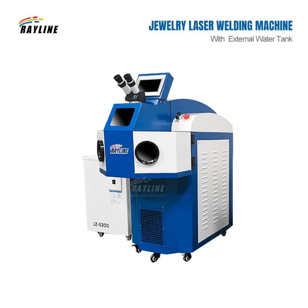 200W Vertical Jewelry Laser Welding Machine with External Water Tank For Stainless Steel Silver Gold Chain Necklace