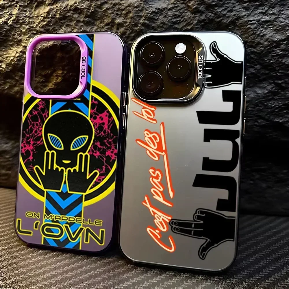 Funda de teléfono Rapper JuL C'est Pas Des Lol para iPhone 16 15 14 13 12 11 Pro Max X XR XS 7 8 Plus, funda trasera mate a prueba de golpes