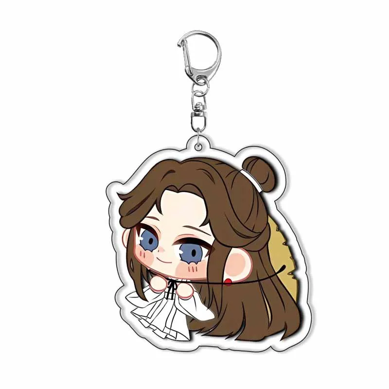 Figura de dibujos animados de Anime Xie Lian versión Q llavero acrílico moda mujeres hombres llave Riring accesorios colgantes adornos regalos para seguidores