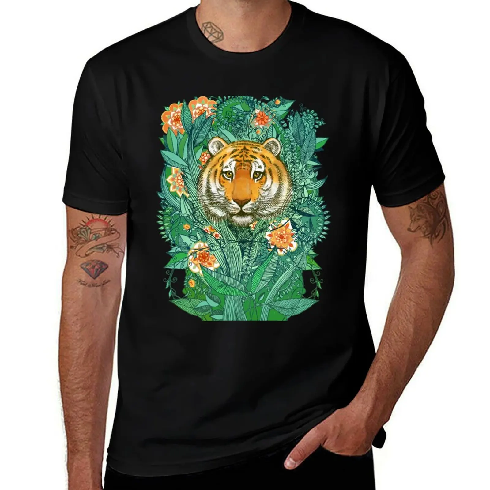 

Tiger Tangle in Color T-Shirt man t shirt luxury t shirts with prints t shirt man luxury T-Shirt