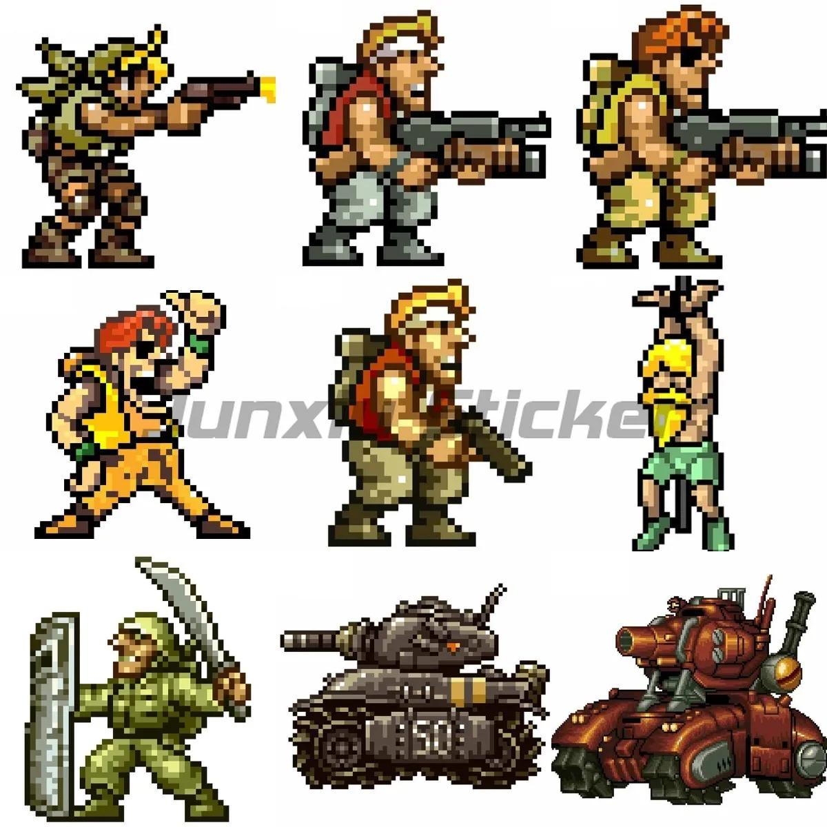 Creative Play Arcade Metal Slug TARMA Sticker Window Vinyl Wall Refrigerator Rooms Truck Camper Van Bicycle Decals Customizable